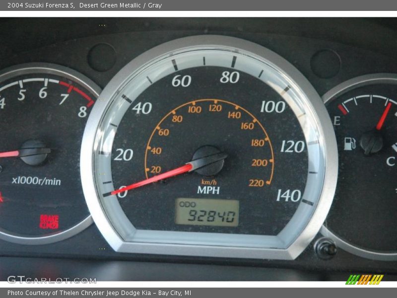 Desert Green Metallic / Gray 2004 Suzuki Forenza S