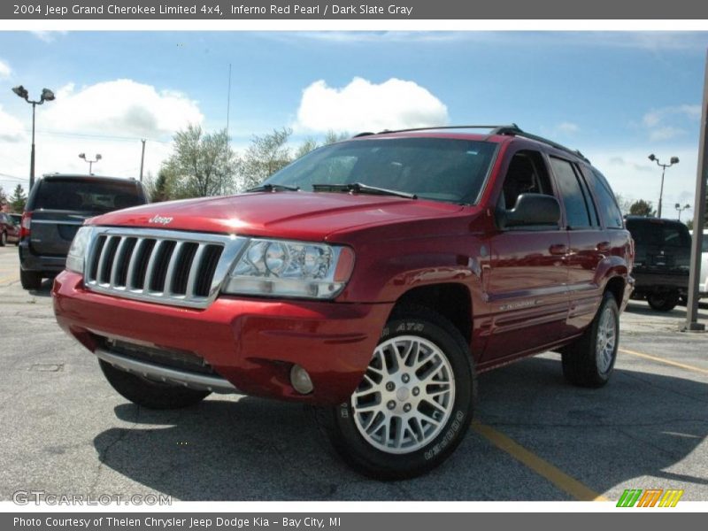 Inferno Red Pearl / Dark Slate Gray 2004 Jeep Grand Cherokee Limited 4x4