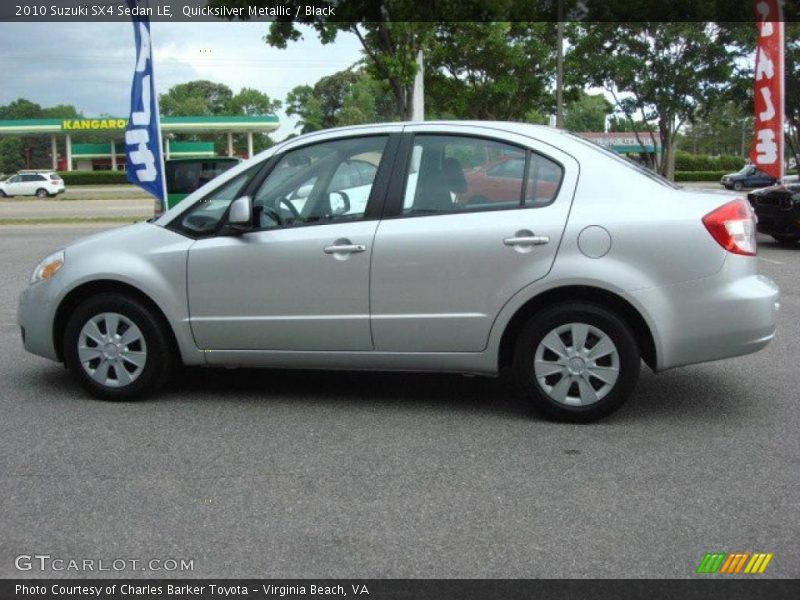 Quicksilver Metallic / Black 2010 Suzuki SX4 Sedan LE