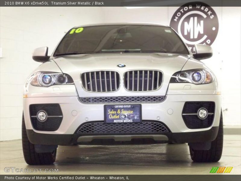 Titanium Silver Metallic / Black 2010 BMW X6 xDrive50i