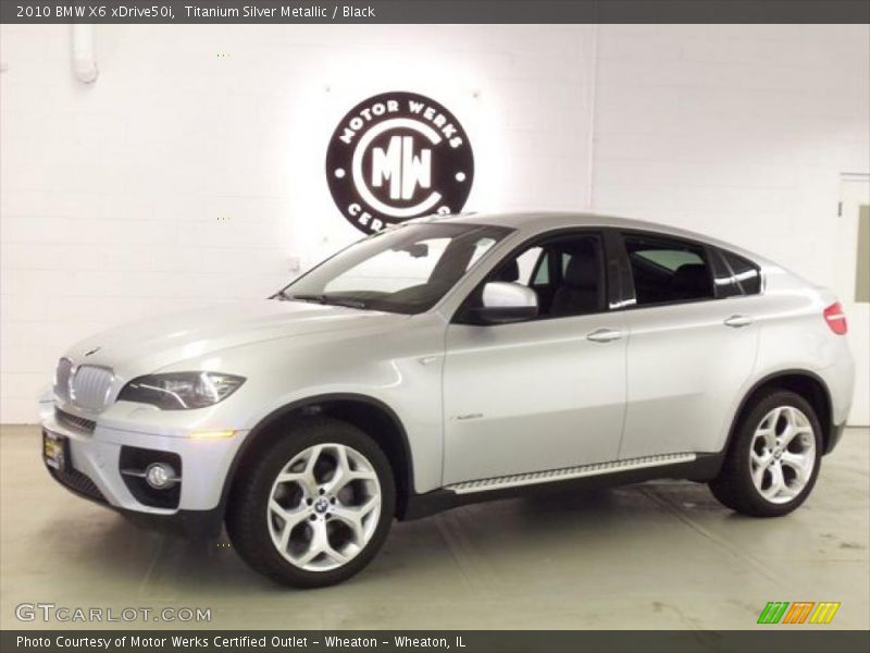 Titanium Silver Metallic / Black 2010 BMW X6 xDrive50i