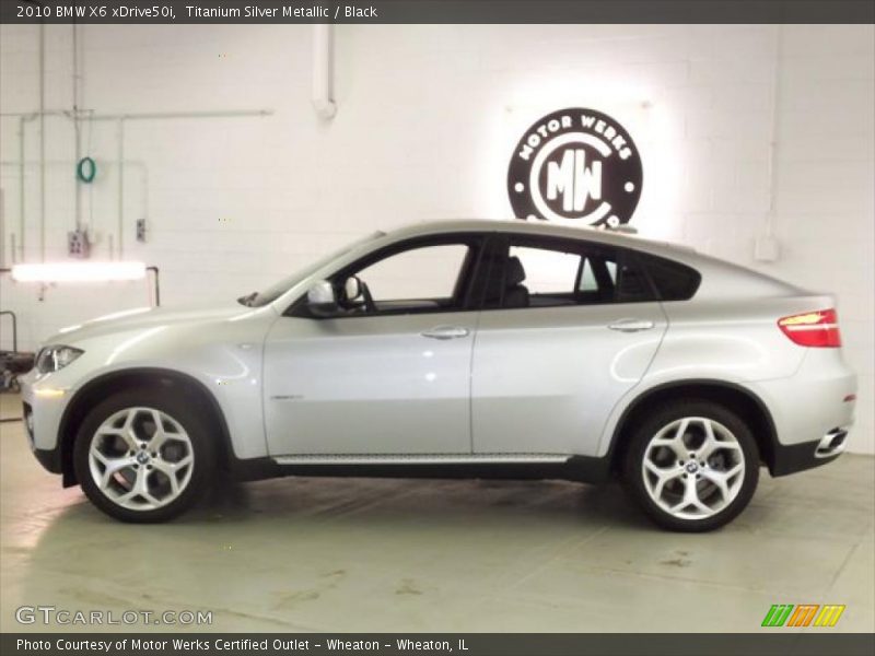 Titanium Silver Metallic / Black 2010 BMW X6 xDrive50i