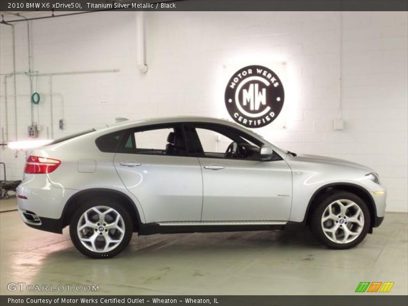 Titanium Silver Metallic / Black 2010 BMW X6 xDrive50i