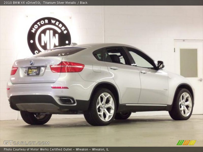 Titanium Silver Metallic / Black 2010 BMW X6 xDrive50i