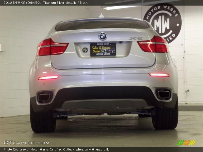 Titanium Silver Metallic / Black 2010 BMW X6 xDrive50i