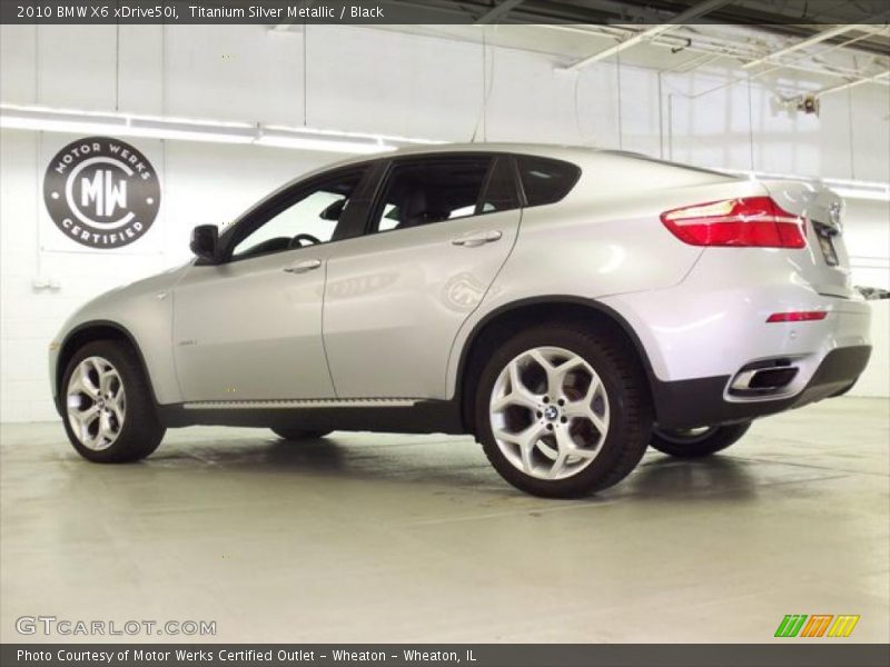 Titanium Silver Metallic / Black 2010 BMW X6 xDrive50i