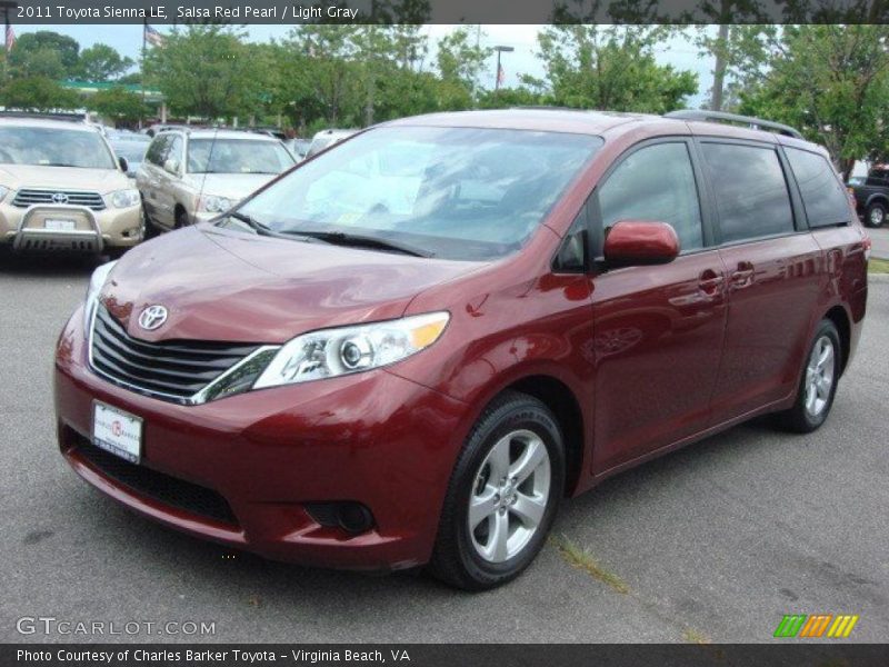 Salsa Red Pearl / Light Gray 2011 Toyota Sienna LE