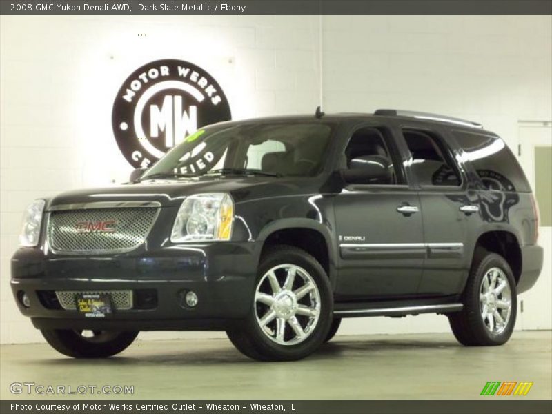 Dark Slate Metallic / Ebony 2008 GMC Yukon Denali AWD
