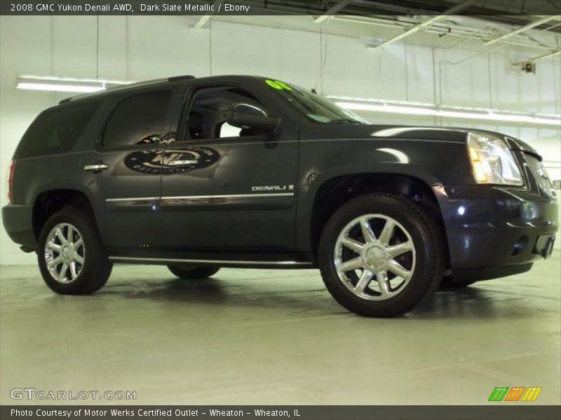 Dark Slate Metallic / Ebony 2008 GMC Yukon Denali AWD