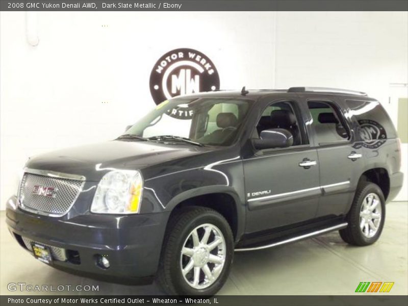 Dark Slate Metallic / Ebony 2008 GMC Yukon Denali AWD