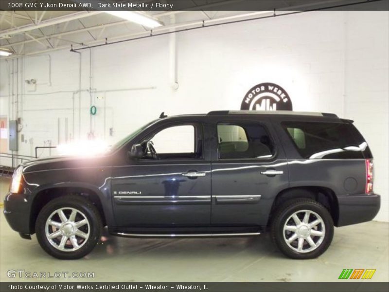 Dark Slate Metallic / Ebony 2008 GMC Yukon Denali AWD