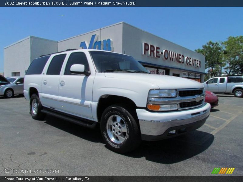 Summit White / Medium Gray/Neutral 2002 Chevrolet Suburban 1500 LT