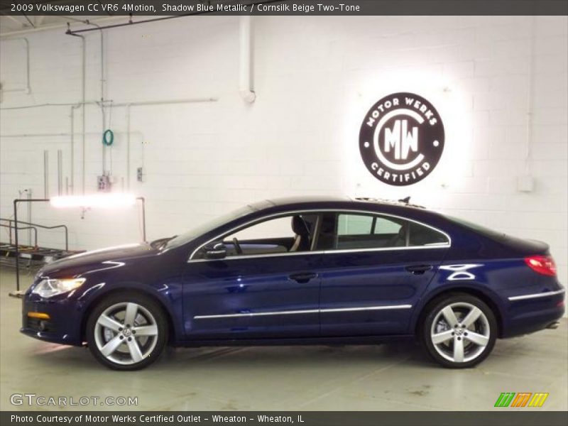 Shadow Blue Metallic / Cornsilk Beige Two-Tone 2009 Volkswagen CC VR6 4Motion