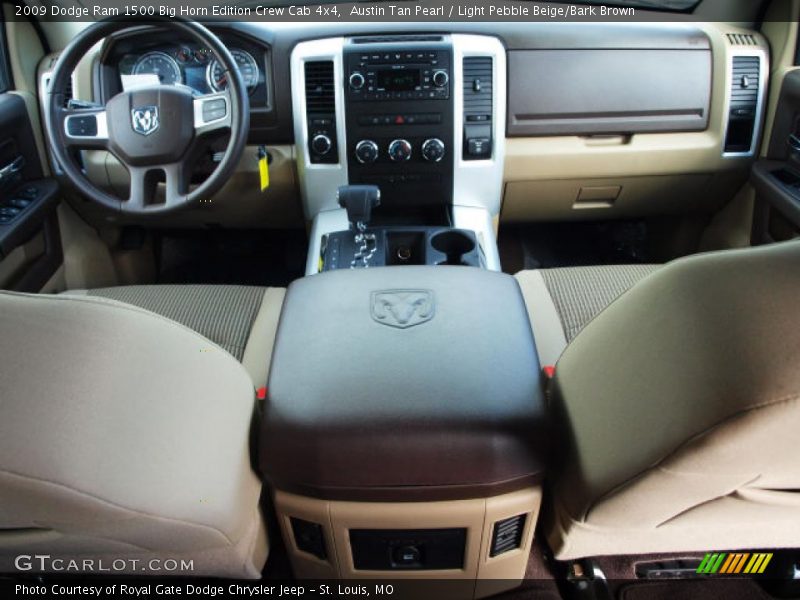 Austin Tan Pearl / Light Pebble Beige/Bark Brown 2009 Dodge Ram 1500 Big Horn Edition Crew Cab 4x4