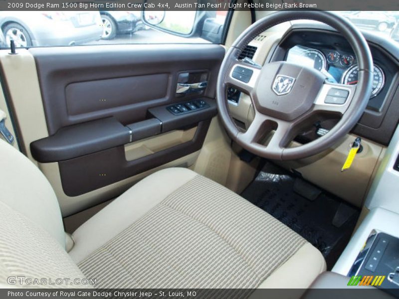 Austin Tan Pearl / Light Pebble Beige/Bark Brown 2009 Dodge Ram 1500 Big Horn Edition Crew Cab 4x4