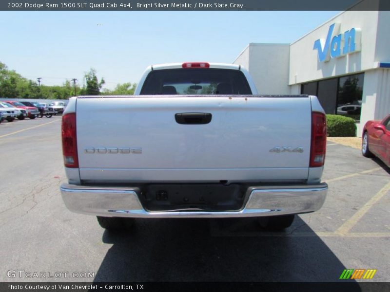 Bright Silver Metallic / Dark Slate Gray 2002 Dodge Ram 1500 SLT Quad Cab 4x4