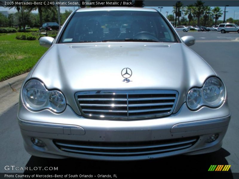 Brilliant Silver Metallic / Black 2005 Mercedes-Benz C 240 4Matic Sedan