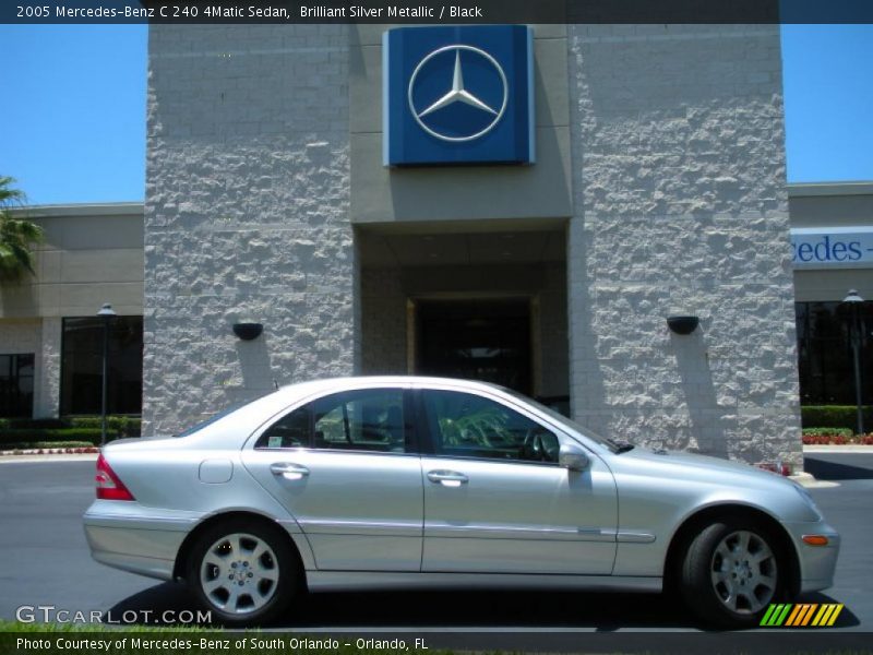 Brilliant Silver Metallic / Black 2005 Mercedes-Benz C 240 4Matic Sedan