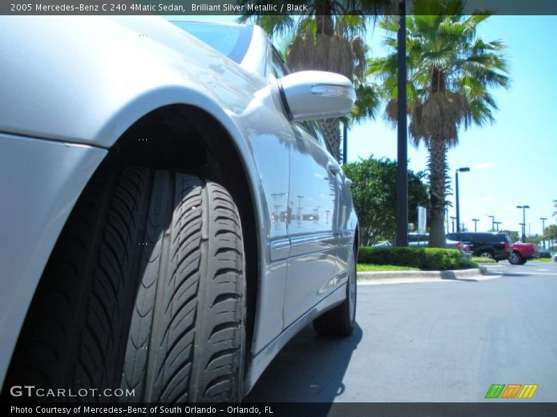 Brilliant Silver Metallic / Black 2005 Mercedes-Benz C 240 4Matic Sedan
