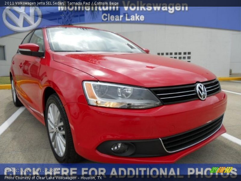 Tornado Red / Cornsilk Beige 2011 Volkswagen Jetta SEL Sedan