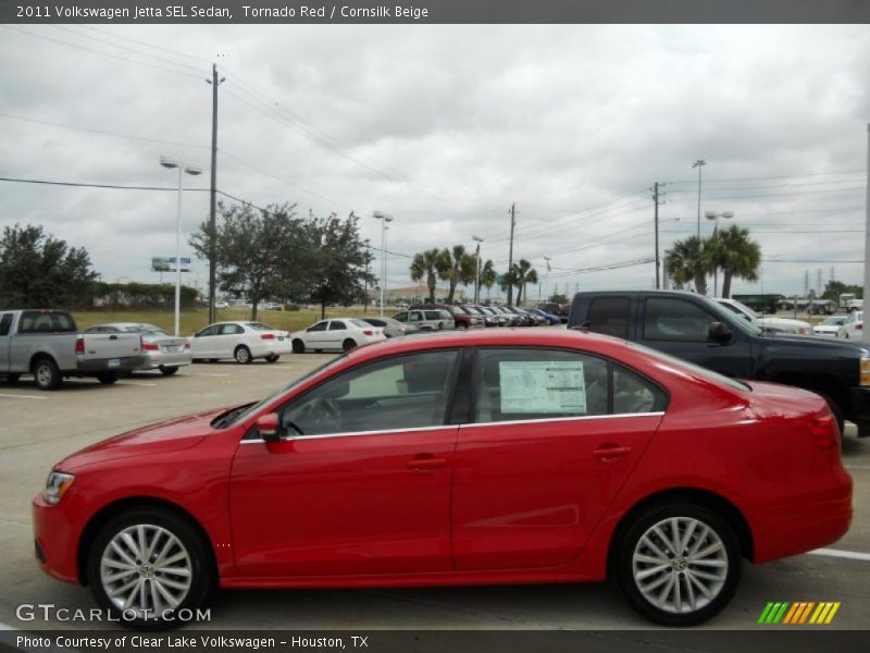 Tornado Red / Cornsilk Beige 2011 Volkswagen Jetta SEL Sedan