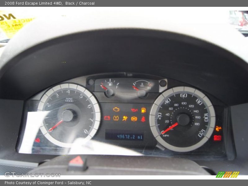 Black / Charcoal 2008 Ford Escape Limited 4WD