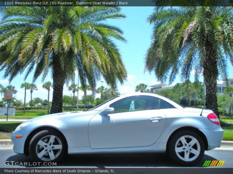 Diamond Silver Metallic / Black 2006 Mercedes-Benz SLK 280 Roadster