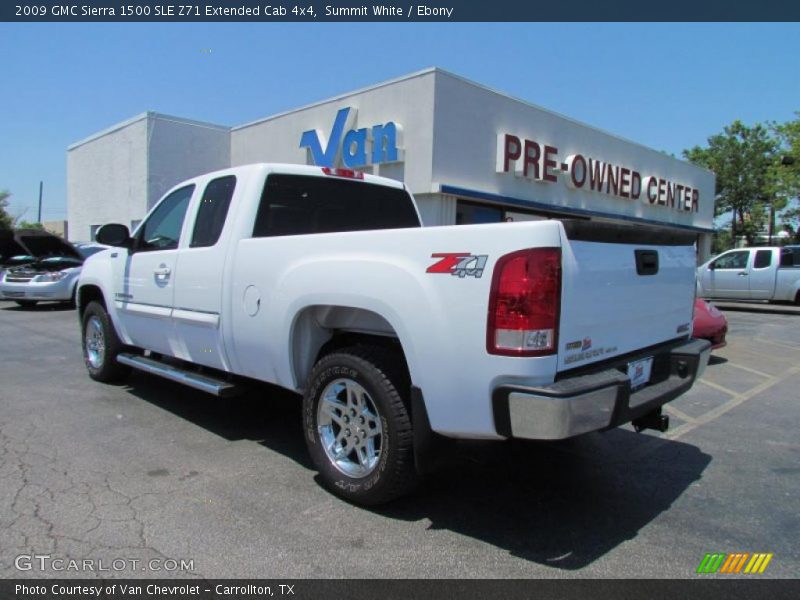 Summit White / Ebony 2009 GMC Sierra 1500 SLE Z71 Extended Cab 4x4