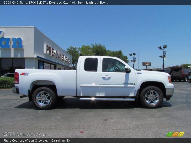 Summit White / Ebony 2009 GMC Sierra 1500 SLE Z71 Extended Cab 4x4