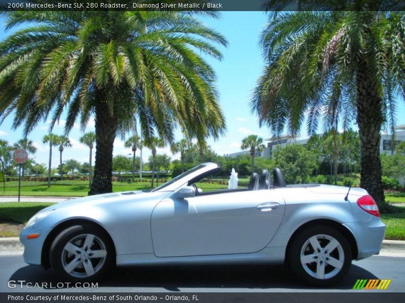 Diamond Silver Metallic / Black 2006 Mercedes-Benz SLK 280 Roadster