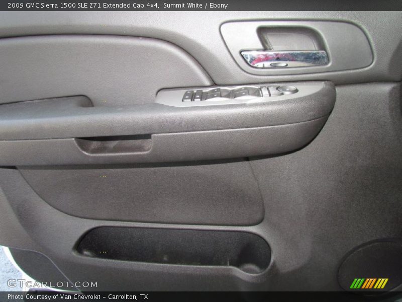 Summit White / Ebony 2009 GMC Sierra 1500 SLE Z71 Extended Cab 4x4