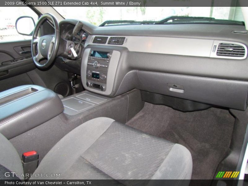 Dashboard of 2009 Sierra 1500 SLE Z71 Extended Cab 4x4