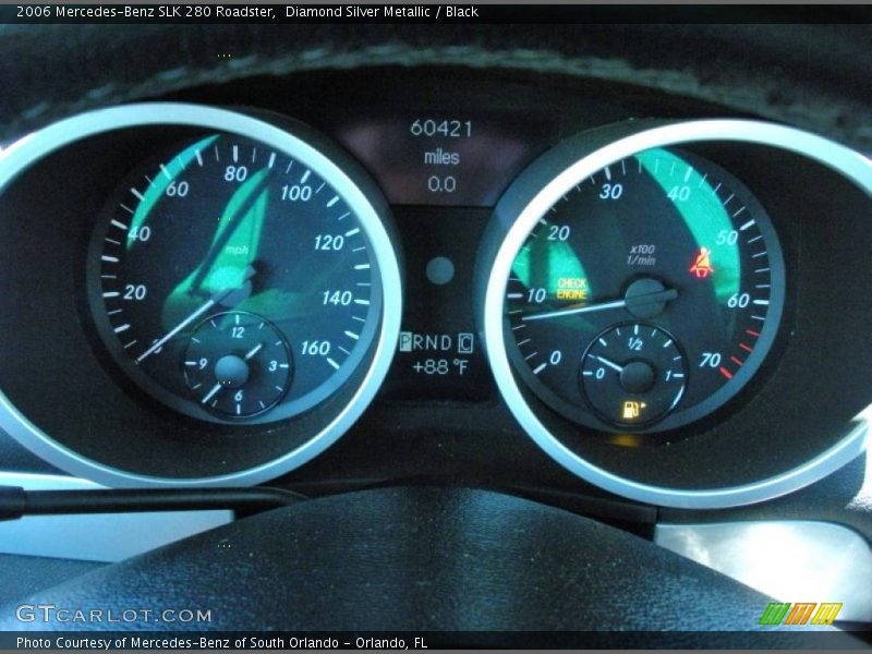 Diamond Silver Metallic / Black 2006 Mercedes-Benz SLK 280 Roadster
