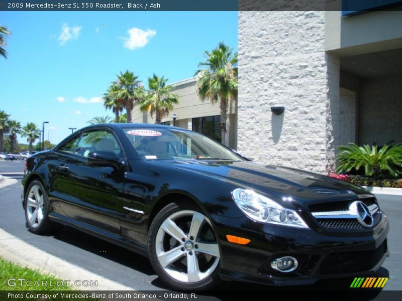 Black / Ash 2009 Mercedes-Benz SL 550 Roadster