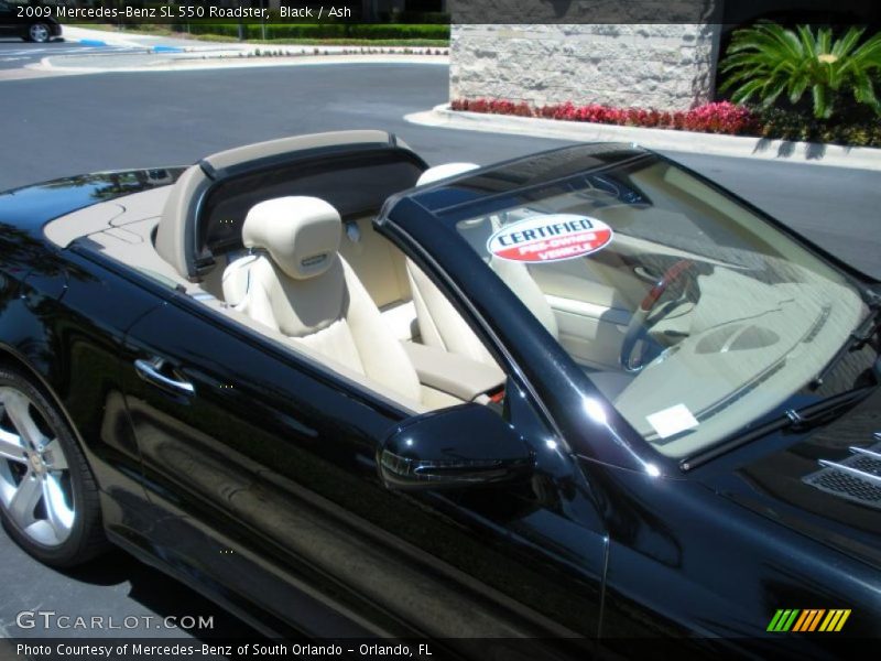 Black / Ash 2009 Mercedes-Benz SL 550 Roadster