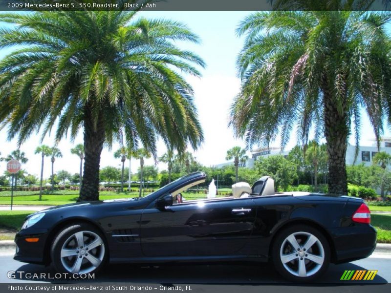 Black / Ash 2009 Mercedes-Benz SL 550 Roadster