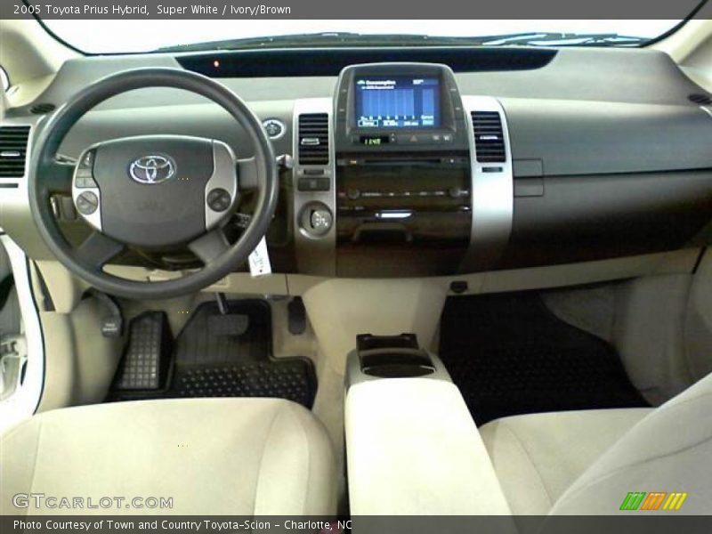 Super White / Ivory/Brown 2005 Toyota Prius Hybrid