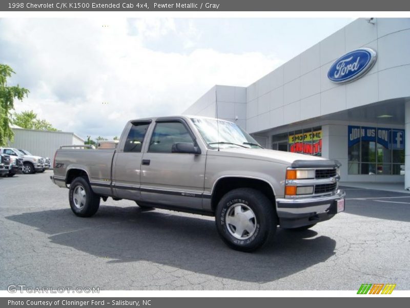 Pewter Metallic / Gray 1998 Chevrolet C/K K1500 Extended Cab 4x4
