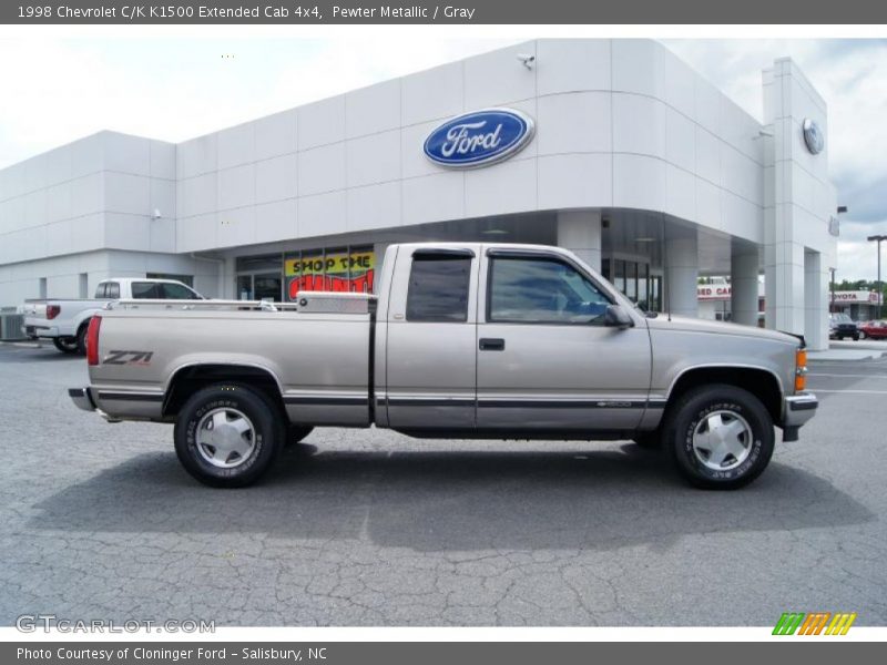 Pewter Metallic / Gray 1998 Chevrolet C/K K1500 Extended Cab 4x4