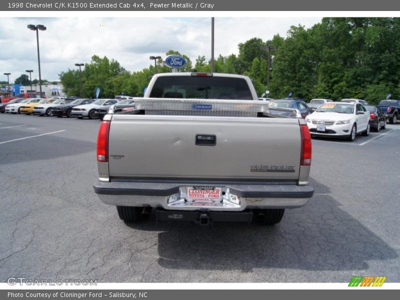 Pewter Metallic / Gray 1998 Chevrolet C/K K1500 Extended Cab 4x4