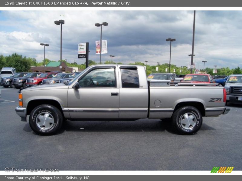 Pewter Metallic / Gray 1998 Chevrolet C/K K1500 Extended Cab 4x4