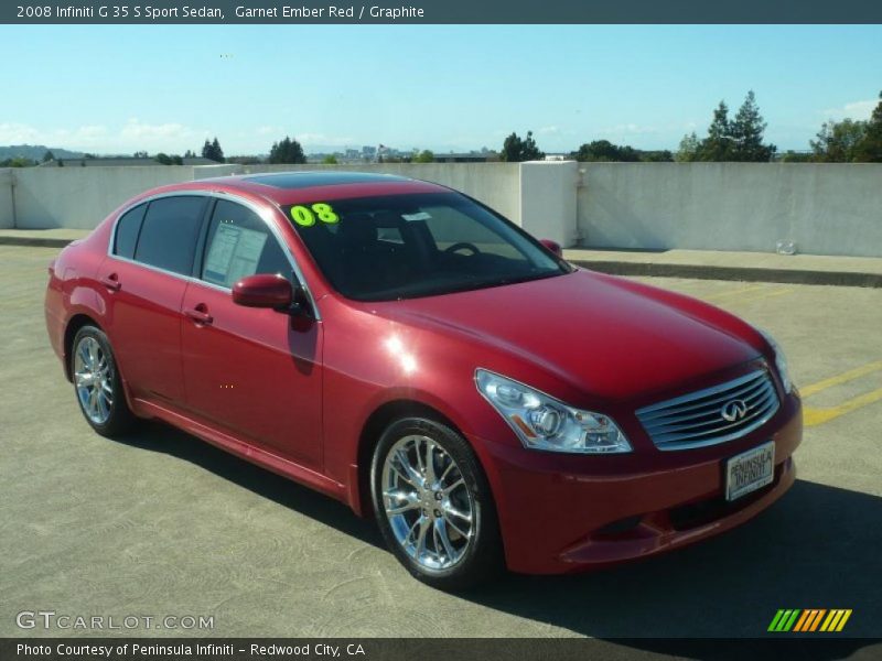 Garnet Ember Red / Graphite 2008 Infiniti G 35 S Sport Sedan