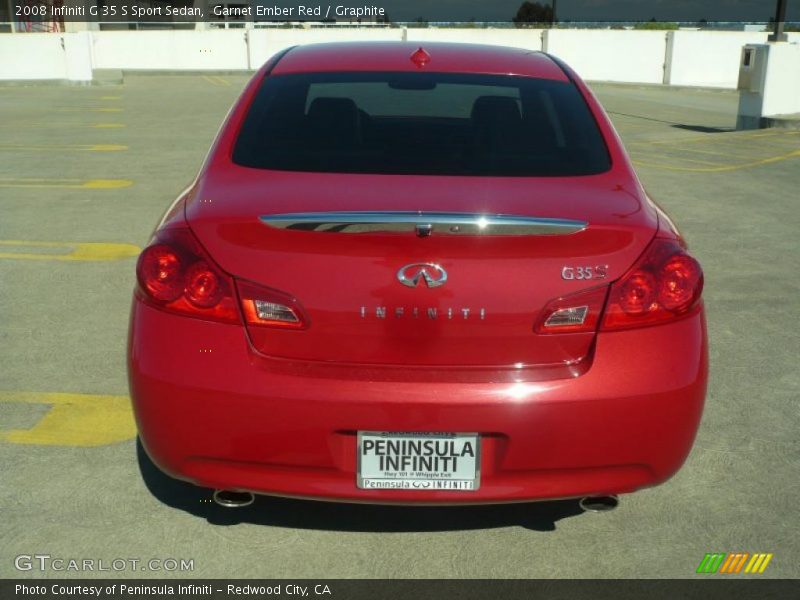 Garnet Ember Red / Graphite 2008 Infiniti G 35 S Sport Sedan