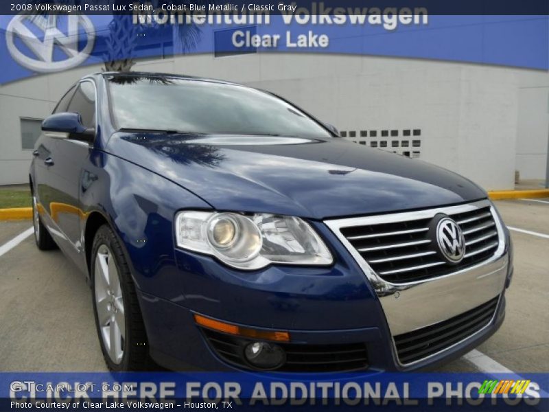 Cobalt Blue Metallic / Classic Gray 2008 Volkswagen Passat Lux Sedan