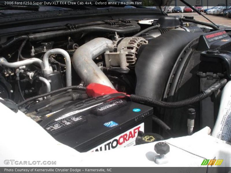 Oxford White / Medium Flint 2006 Ford F250 Super Duty XLT FX4 Crew Cab 4x4
