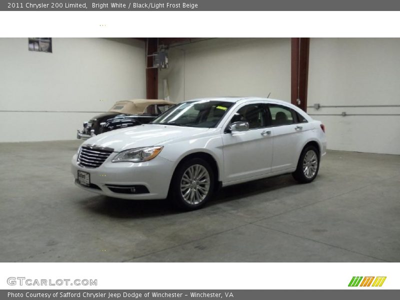 Bright White / Black/Light Frost Beige 2011 Chrysler 200 Limited