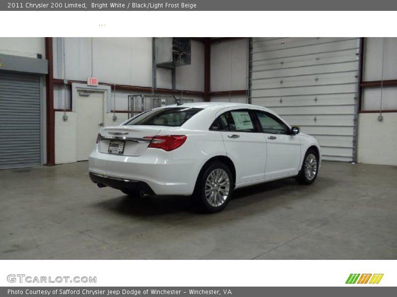 Bright White / Black/Light Frost Beige 2011 Chrysler 200 Limited