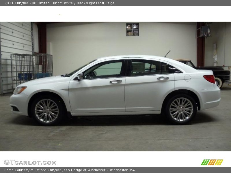 Bright White / Black/Light Frost Beige 2011 Chrysler 200 Limited
