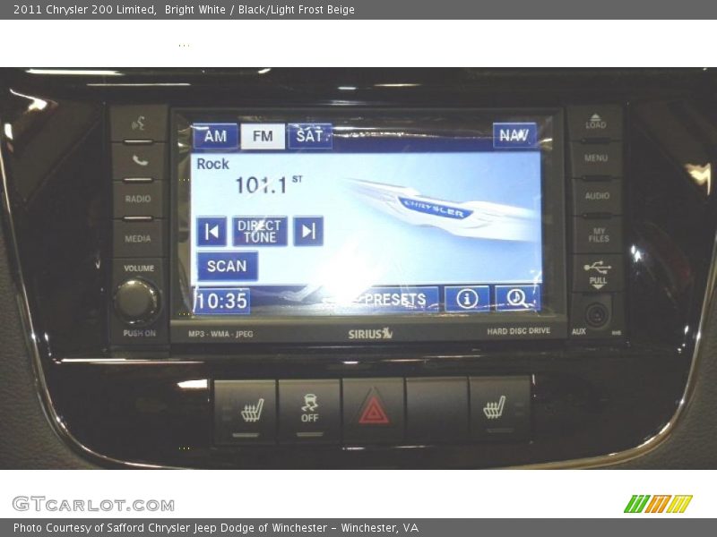 Bright White / Black/Light Frost Beige 2011 Chrysler 200 Limited