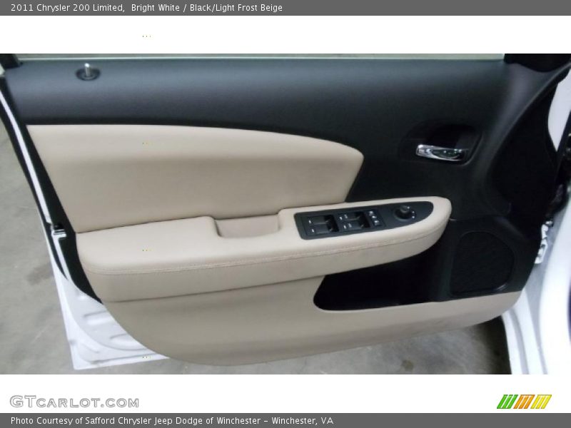 Bright White / Black/Light Frost Beige 2011 Chrysler 200 Limited
